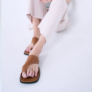 솔트앤초콜릿 스퀘어 토 스판 쪼리 슬리퍼 412323002 (2cm/3color)