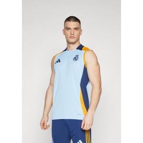 4732045 Adidas REAL MADRID SLEEVELESS - Sports T-shirt glow blue/crew orange/team navy blu