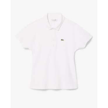 라코스테 (여성) 25SS 드로우 스트링 폴로셔츠 PF9589-55G 001 (화이트)