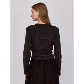 V-neck Strap Sleeveless - Charcoal