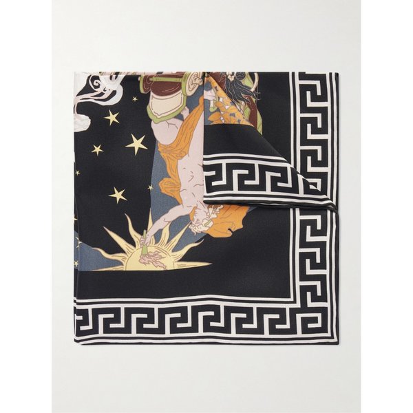 루비나찌 아폴로와 아르테미스 프린트 실크 새틴 스카프 46376663163091884