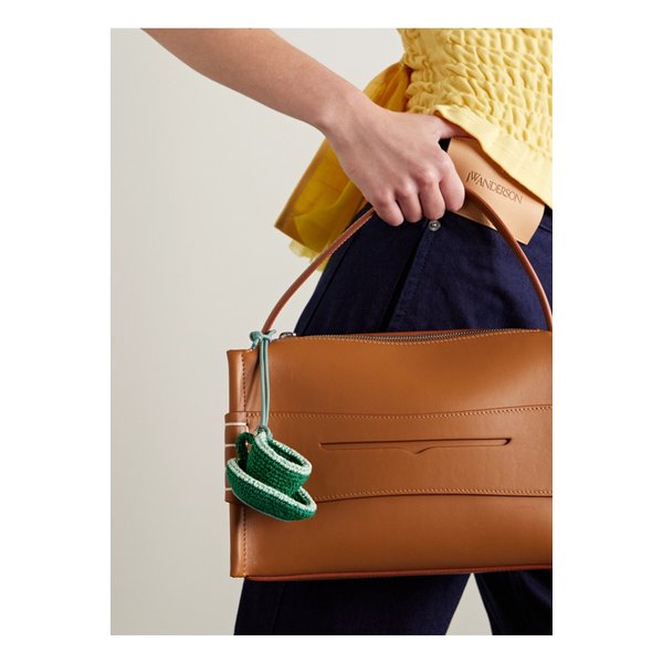 티컵 가죽 트리밍 크로셰 백 참 그린 46376663162878798