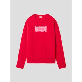 [정상가139,000원] Lettering Pullover  Joy red (WE2951T426)