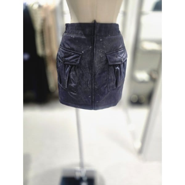 [여주점] 아웃 포켓 허리 밴딩 미니 A라인 스커트 EQ4PS961