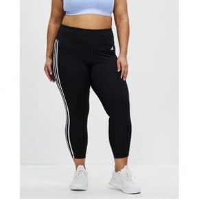 4141197 Adidas Train Essentials 3-Stripes High-Waisted 7/8 Leggings - Black