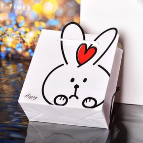 토끼 손잡이 선물 쇼핑백 (소) 14x14.5X7 (S12057932)