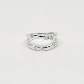 moissanite double ring