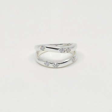 마모 moissanite double ring