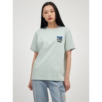 지프 컬러 마운틴 프린트 티셔츠(JO2TSU210)