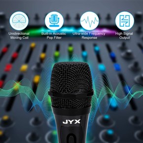 JYX 노래방 다이내믹 마이크 단일 지향성 PA 시스템 스피커 회의  노래방  연설 6.35mm 플러그
