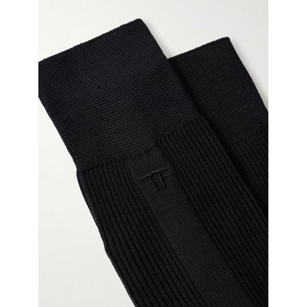 로고 자수 리브 실크 양말 46376663162968667