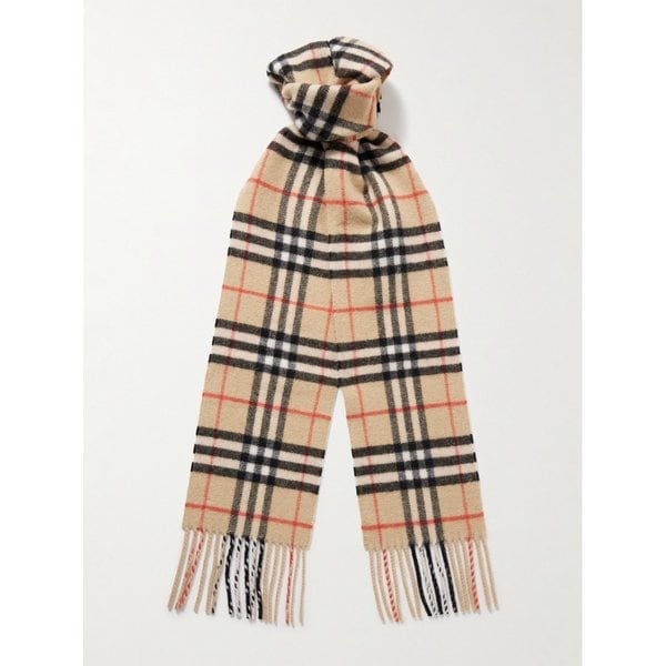 프린지 체크 캐시미어 스카프 46376663162944099