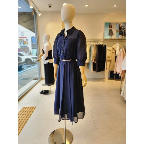 [여주점] [JJ 지고트] 여성 펄 버튼 플레어 셔츠 원피스 GR4A0OP331