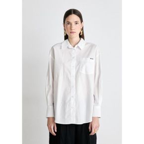 5065283 DKNY LONG SLEEVE BUTTON FRONT LOGO EMBROIDERY - Button-down blouse white