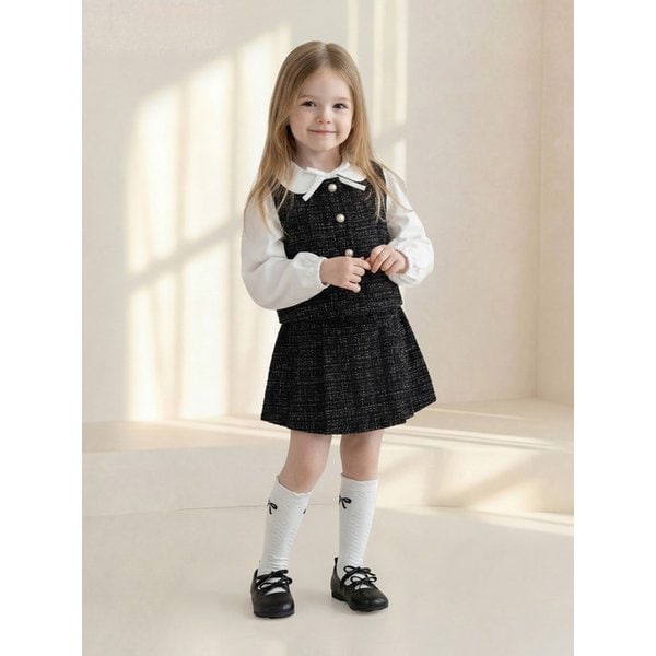 프렌치트위드베스트스커트상하복