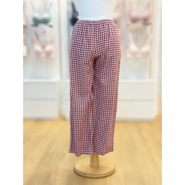 [파주점] 여성 체크면기모9부바지 EEWEF772RD