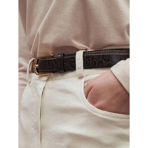 Casual pattern cow leather belt - 2 color