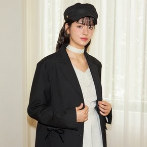 Ribbon Oversized Jacket Black