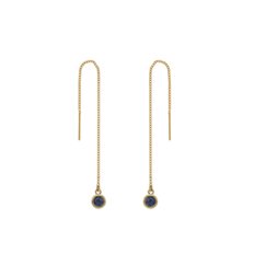 듀 쓰레드 귀걸이-라피스 라줄리 / Diew Thread Earring - Lapis Lazuli