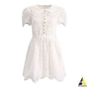 White Cord Lace Collar Mini Dress (PF23-080S-W) (화이트 코드 콜라 미니 드레