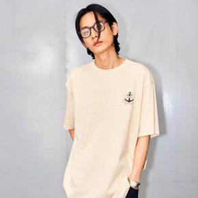 UNISEX 앵커 반팔 티셔츠 [SAND BEIGE] / SBD2U01014-MAN