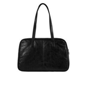 Trapezoid Pillow Shoulder Bag (black)