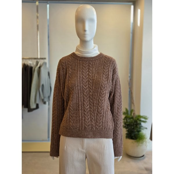 [여주점] [더 아이잗] 여성 울 알파카 블렌드 케이블 니트 (IRBA1PO071)