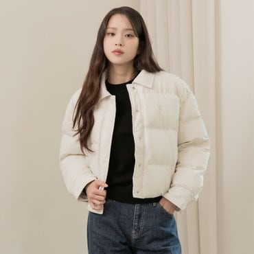 Calvin Klein Jeans 여성 카라 퀼티드 라이트 다운 자켓(J225424)