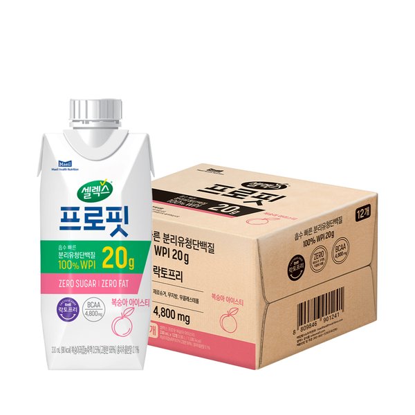 프로핏 웨이프로틴 드링크 복숭아 330ml x 12개입(1박스)
