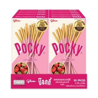  [해외직구] Pocky  비스킷  스틱  딸기  1.66온스  10개  팩