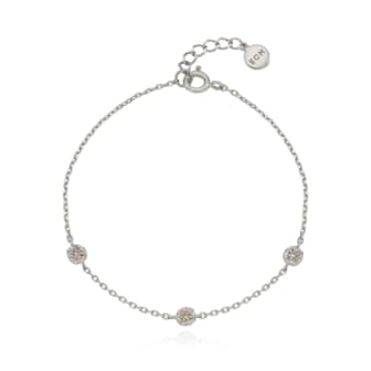 앙스모멍 Sprout Bracelet (S)(3 cognac diamond) - silver (1004010418)