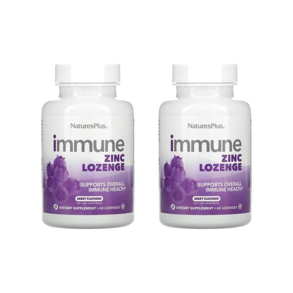[해외직구]네이처스플러스 징크 아연 베리 60로젠지 2팩 NaturesPlus Immune Zinc Berry 60 Lozenges