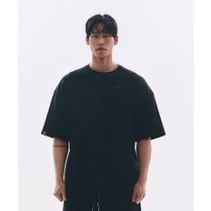 ALI 더 레전드 오버핏 레터링 반팔 블랙