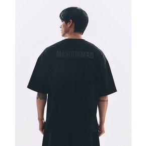 ALI 더 레전드 오버핏 레터링 반팔 블랙