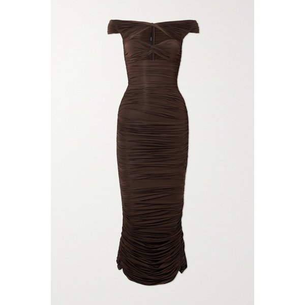 알렉스 페리 오프숄더 컷아웃 스트레치 저지 미디 원피스 25185454456012131