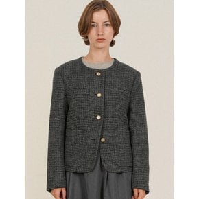 CELINA WOOL CLASSIC CHECK TWEED JACKET_CH