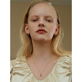 Midnight Red Cubic Wave Necklace (2color)