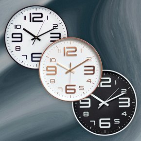 무소음 벽시계 30cm 원형 인테리어 사무실 거실 벽걸이 시계 ODM-CLOCK02
