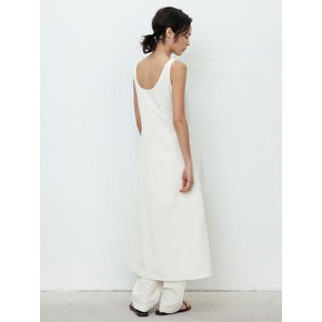 Crispy Sleeveless Dress_Cream