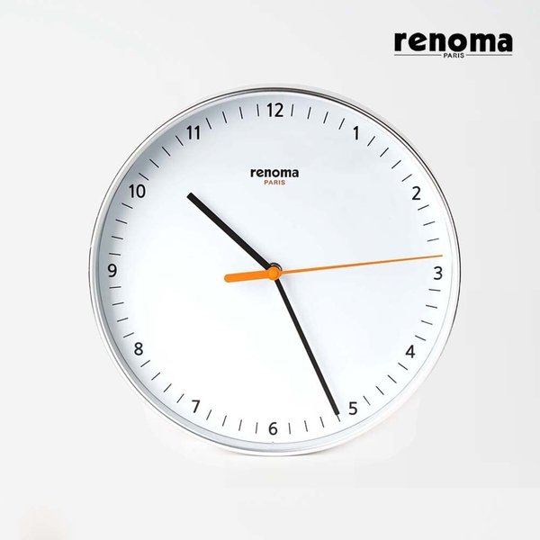 레노마 인테리어 디자인 무소음 벽시계 RNC302 (30cm) 2종중 택1