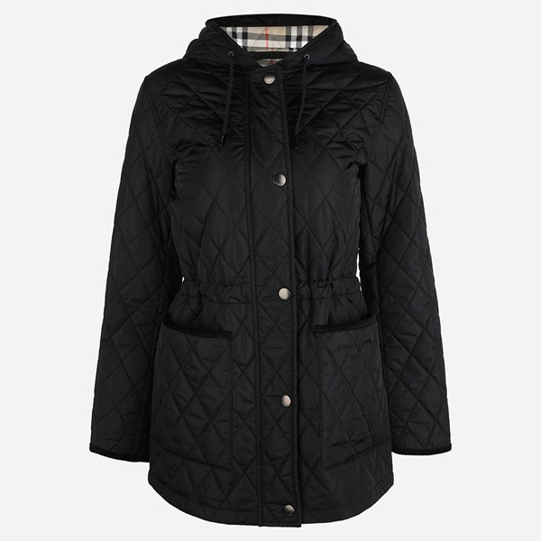 [시흥점] 6S 8110531 C1900 브롬리 여성 퀼팅 후드 자켓 블랙