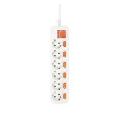  동양전자산업 6구 16A 메인 개별스위치 멀티탭 화이트 DYM-NSG6C/SC-030 (3m)
