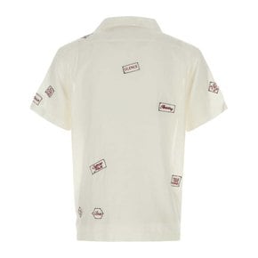[해외배송] 보디 코튼 실크 블렌드 온 에어 반팔 셔츠 MRF25SH040 WHITE