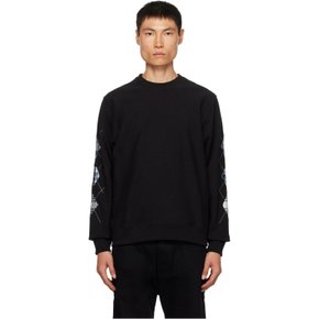 노아 블랙 아가일 아플리케 스웨트셔츠 SS119FW23BLK BLACK