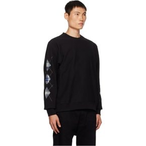 노아 블랙 아가일 아플리케 스웨트셔츠 SS119FW23BLK BLACK