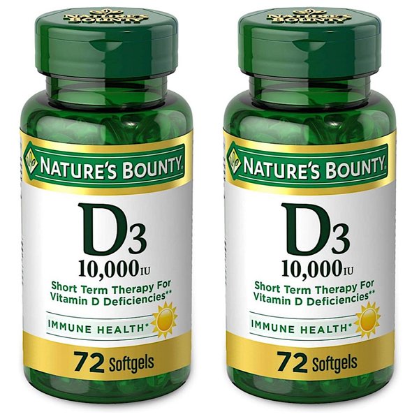 네이쳐스 바운티 비타민D3 10000IU Natures Bounty Vitamin D3 72소프트젤 2개