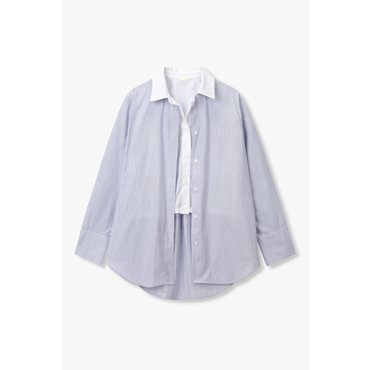 GCUT [지컷25F/W]스트라이프 패턴 레이어드 셔츠(7215360705)