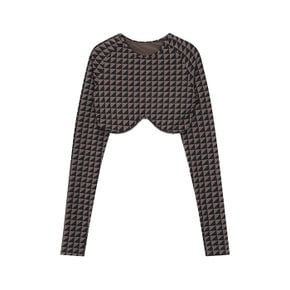 playa rashguard in driftwood geo 수영복 브라운 CS379