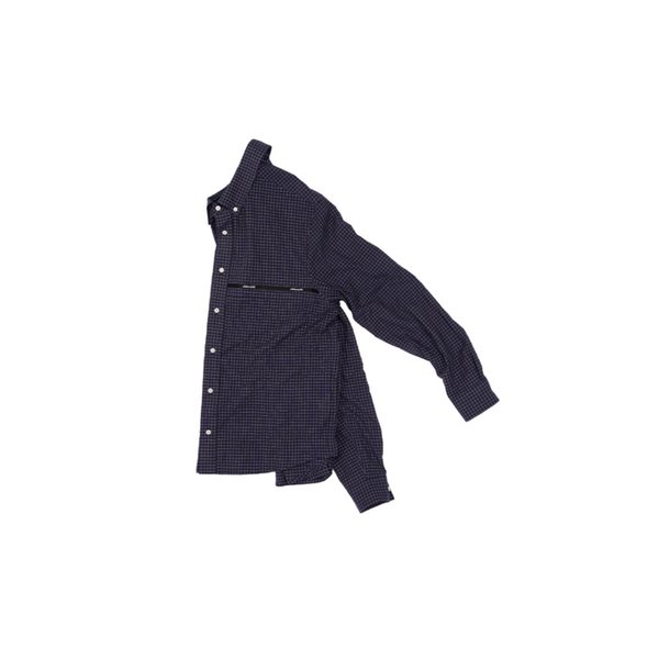 BLUE CHECK TAPPED SHIRT