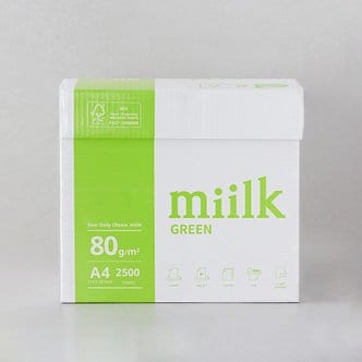  밀크 A4 친환경 복사지 80g 2500매